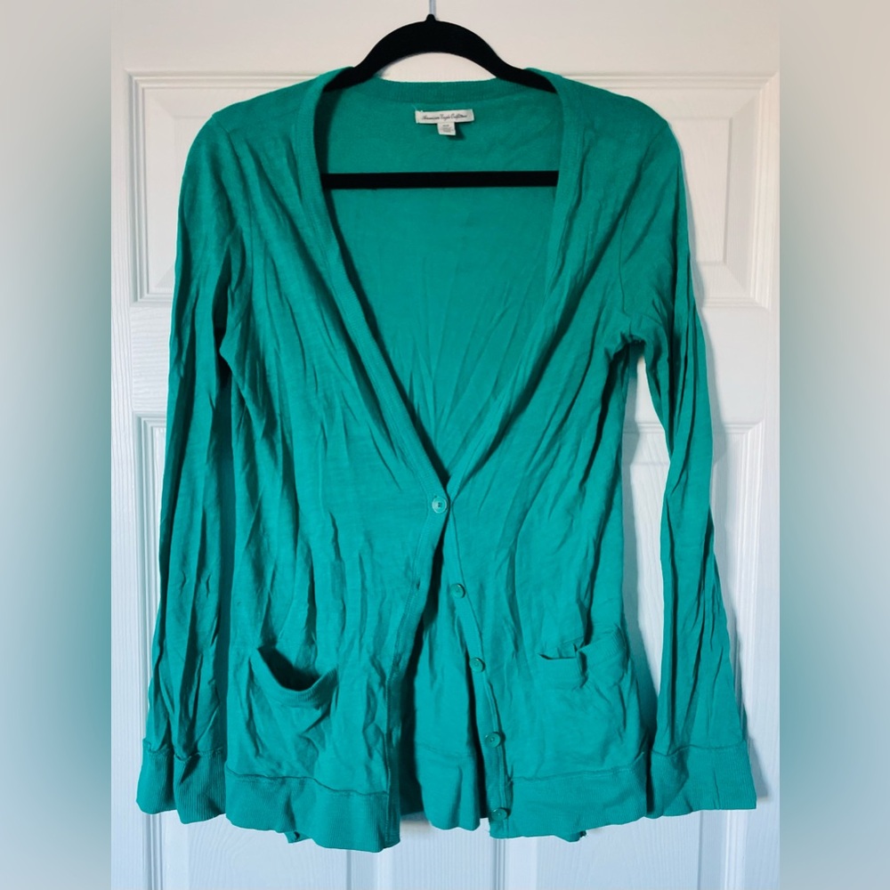 American Eagle Outfitters Kelly Green Cardigan